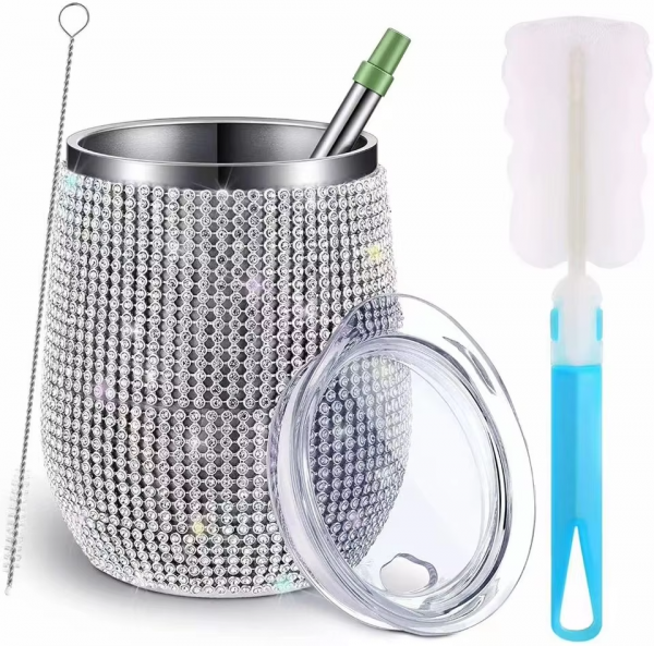 Custom Diamond Tumbler,Personalized Tumbler,Stainless Steel Drinkware,Customizable Tumblers for Hot and Cold Drinks,BPA-Free Reusable Tumbler