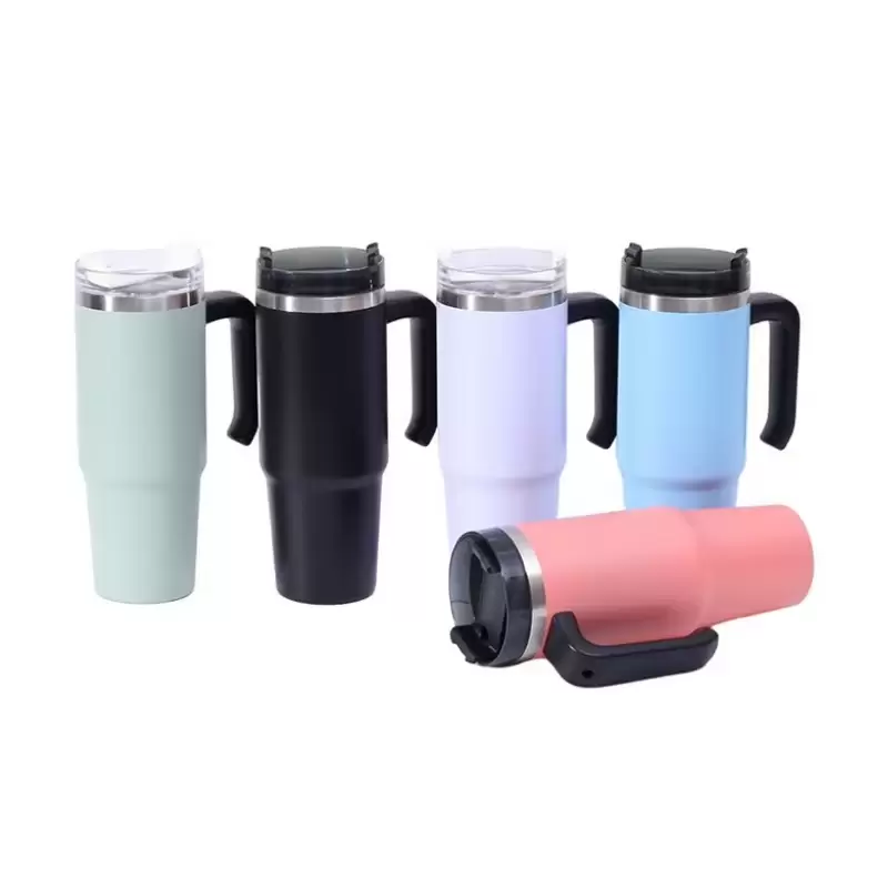 steel tumbler with lid