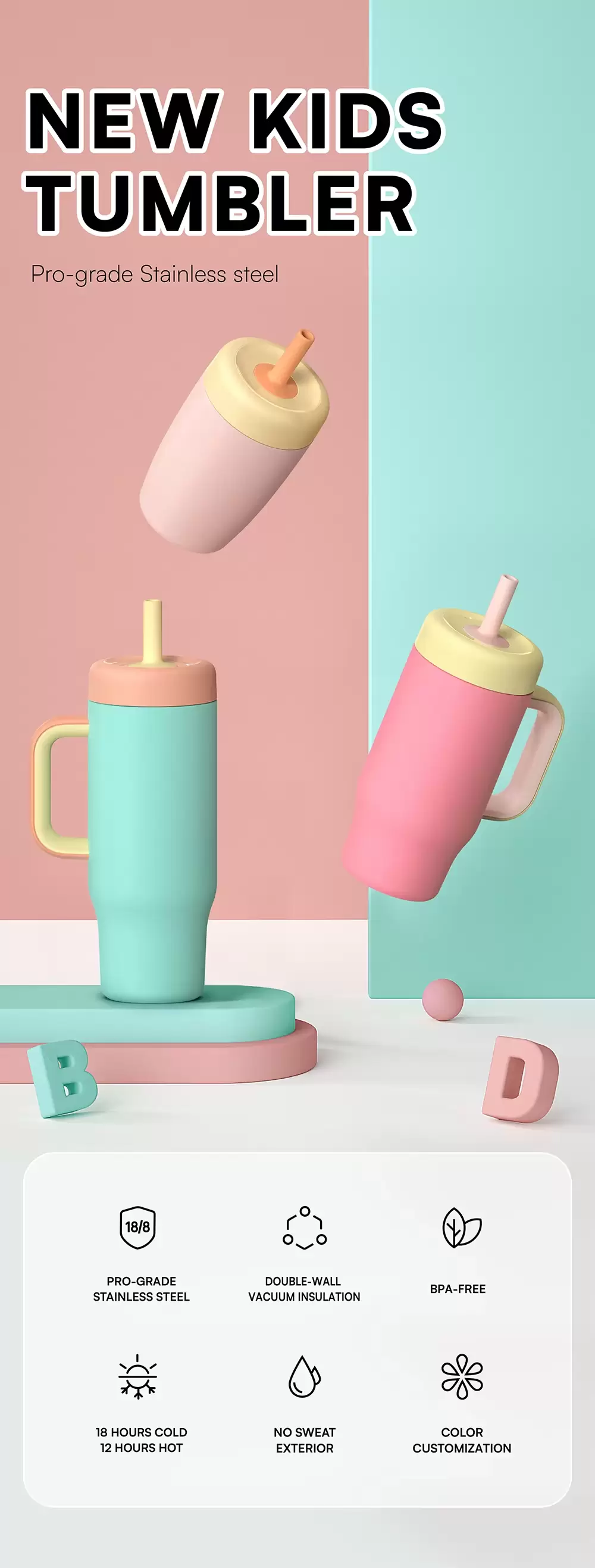 childrens water bottle with straw