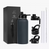 matte black stainless steel water bottle,insulated black water bottle,reusable matte black bottle,BPA-free stainless steel bottle,eco-friendly matte water bottle,black stainless steel bottle with lid,travel water bottle.