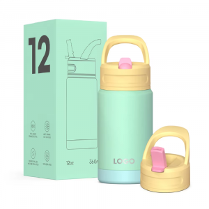 childrens straw bottle,12oz kids water bottle with straw,BPA-free water bottle for kids,leak-proof water bottle for children,kids reusable water bottle,straw water bottle for school,small water bottle for kids.