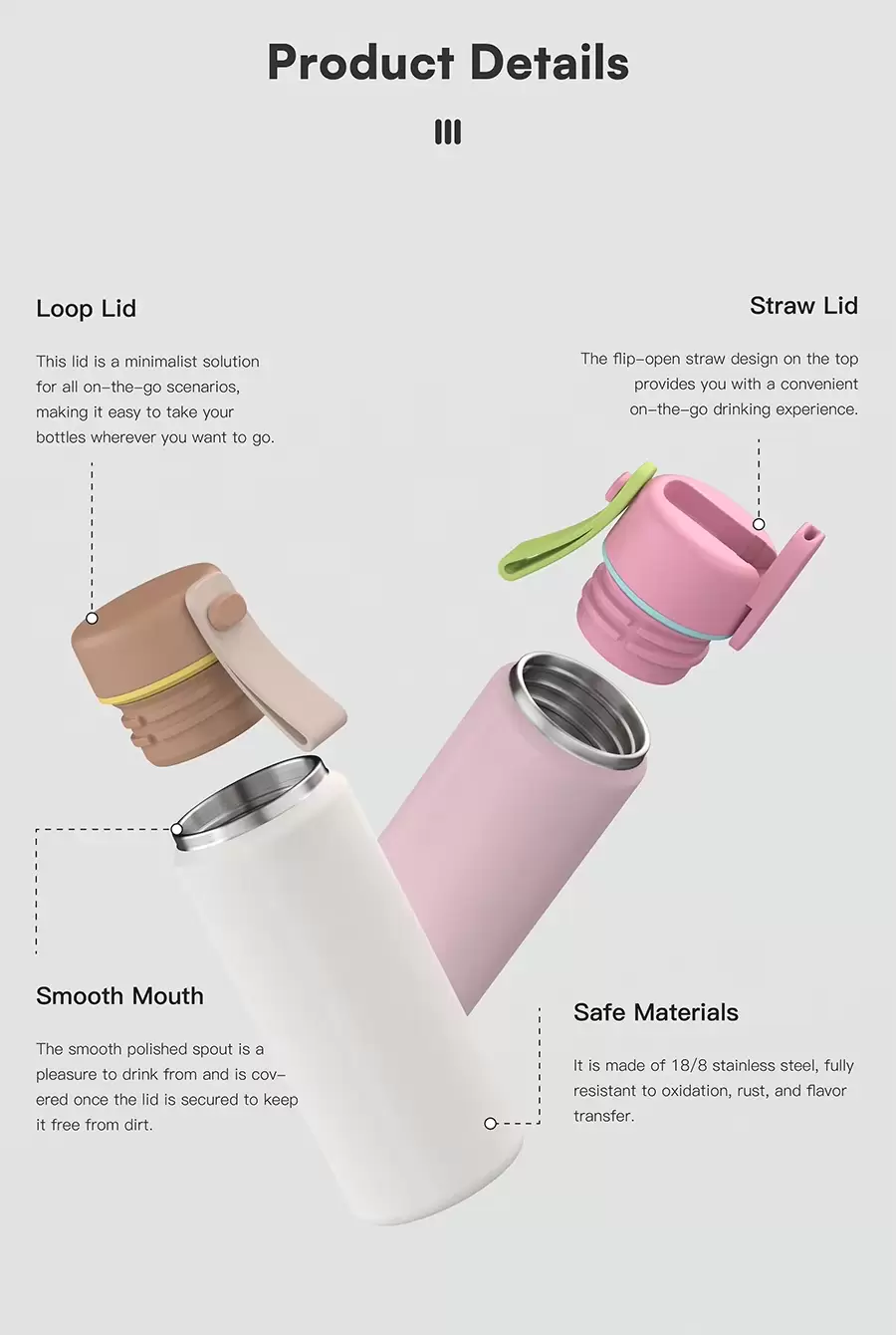 double wall stainless steel water bottle