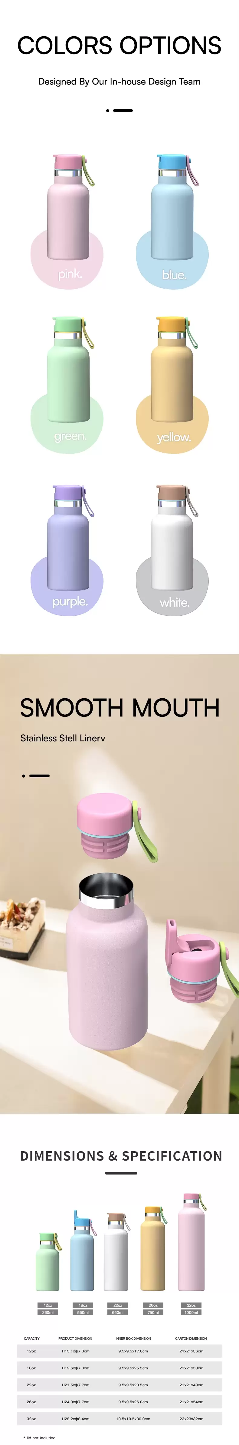 customized thermal water bottle