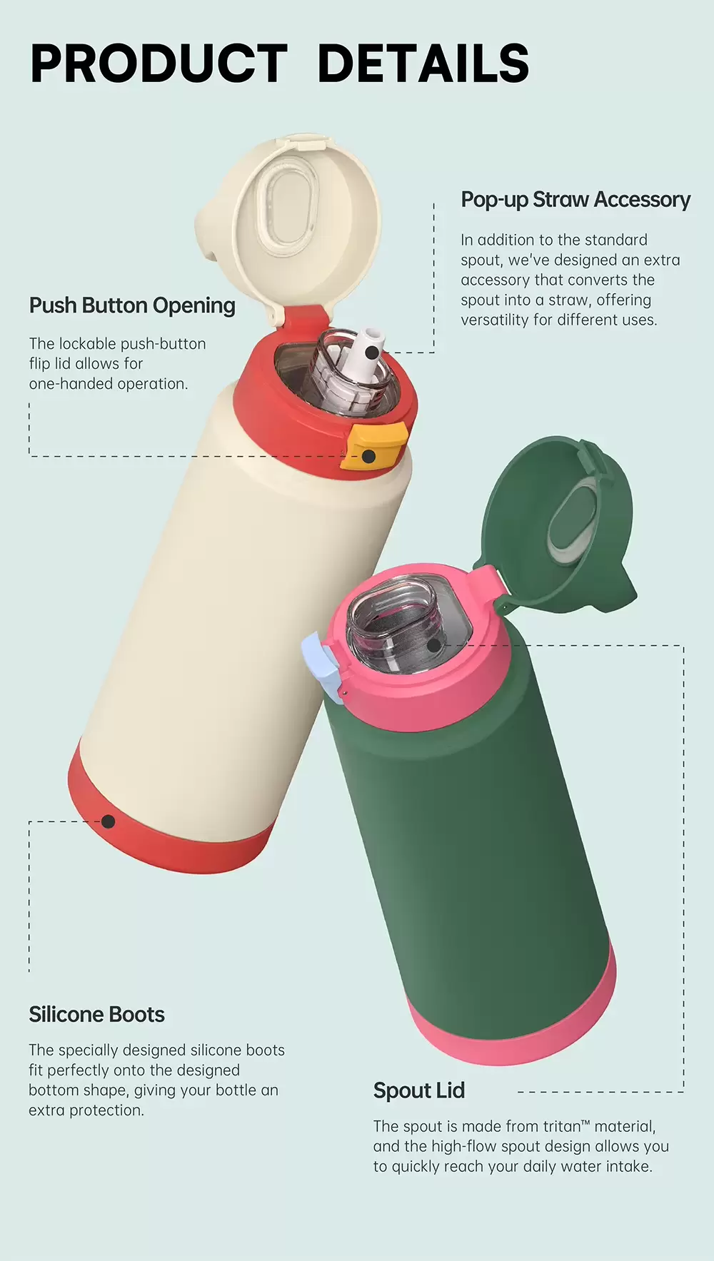 32 oz stainless steel water bottle