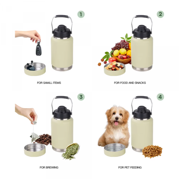 insulated water bottle with storage,water bottle with built-in storage,reusable water bottle with compartment,stainless steel insulated water bottle,travel water bottle with storage,multi-functional water bottle.