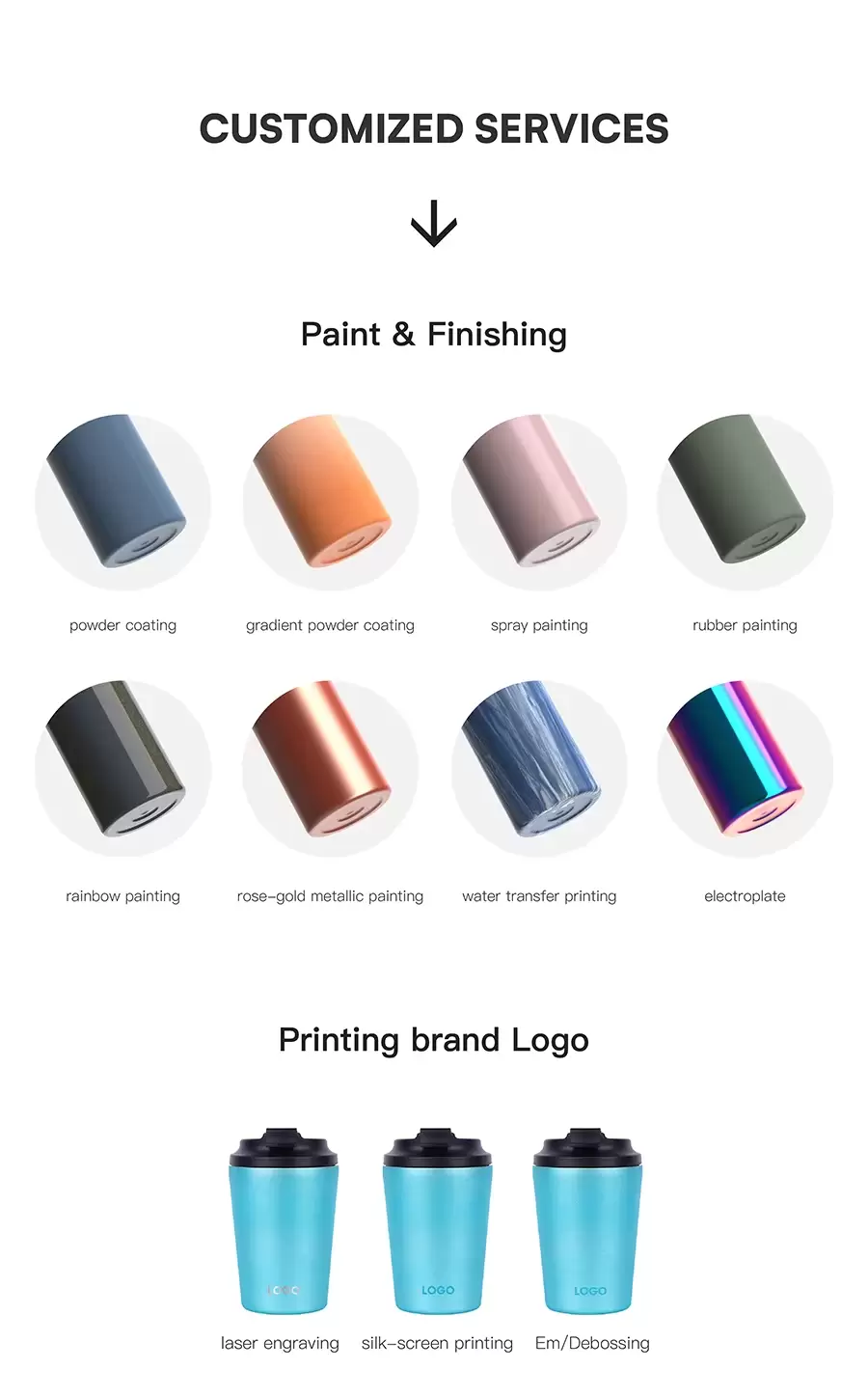 custom logo coffee tumbler