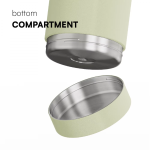insulated water bottle with storage