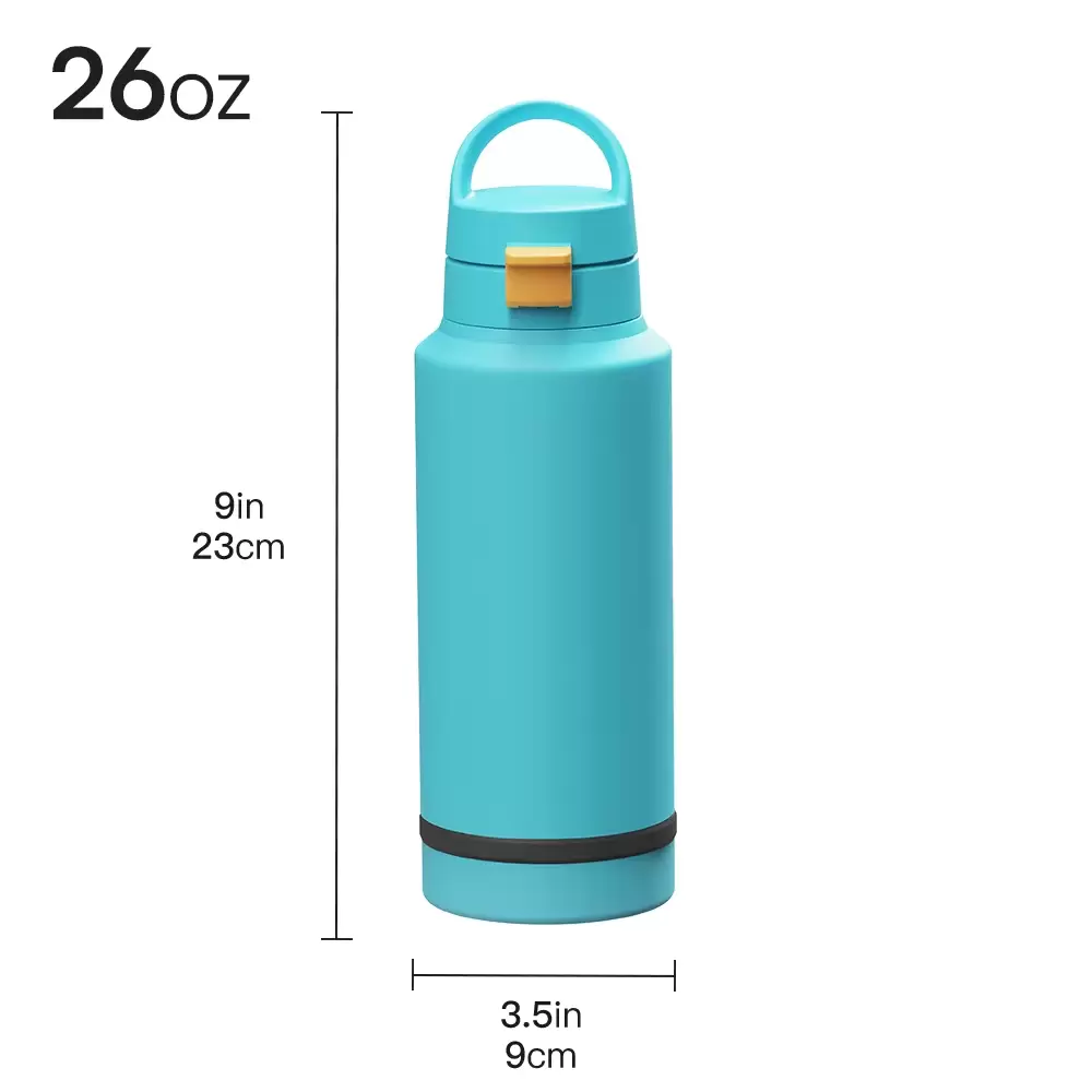 stainless steel water bottle with storage
