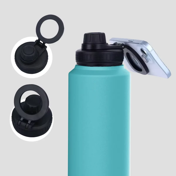 custom stainless steel MagSafe water bottle,MagSafe water bottle with storage,personalized stainless steel water bottle,reusable MagSafe bottle,customizable water bottle with storage,eco-friendly stainless steel water bottle.