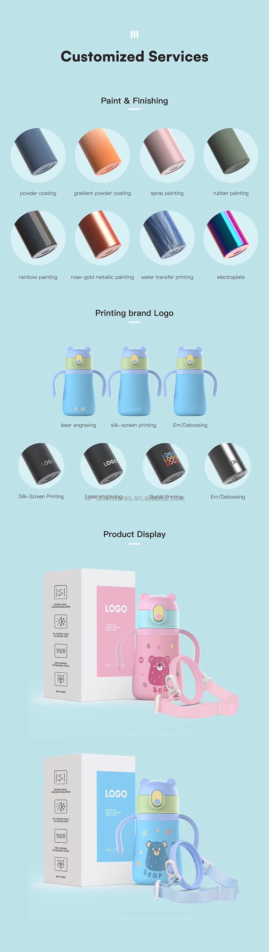 wholesale kids water bottles