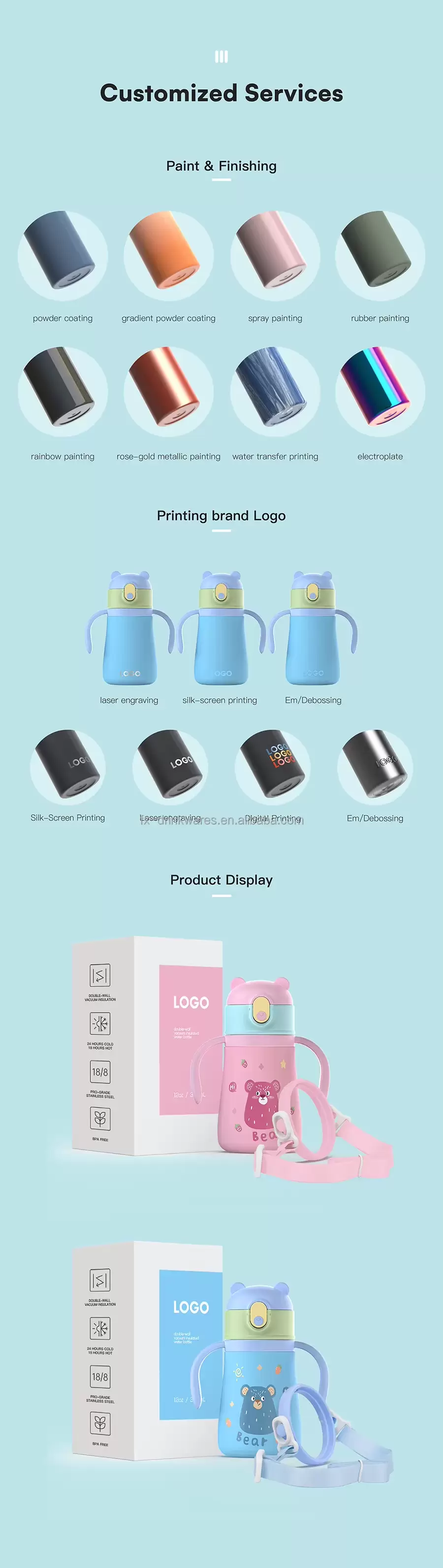 wholesale kids water bottles