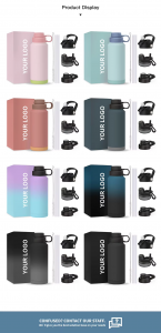 black stainless steel water bottle