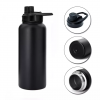 matte black stainless steel water bottle,insulated black water bottle,reusable matte black bottle,BPA-free stainless steel bottle,eco-friendly matte water bottle,black stainless steel bottle with lid,travel water bottle.