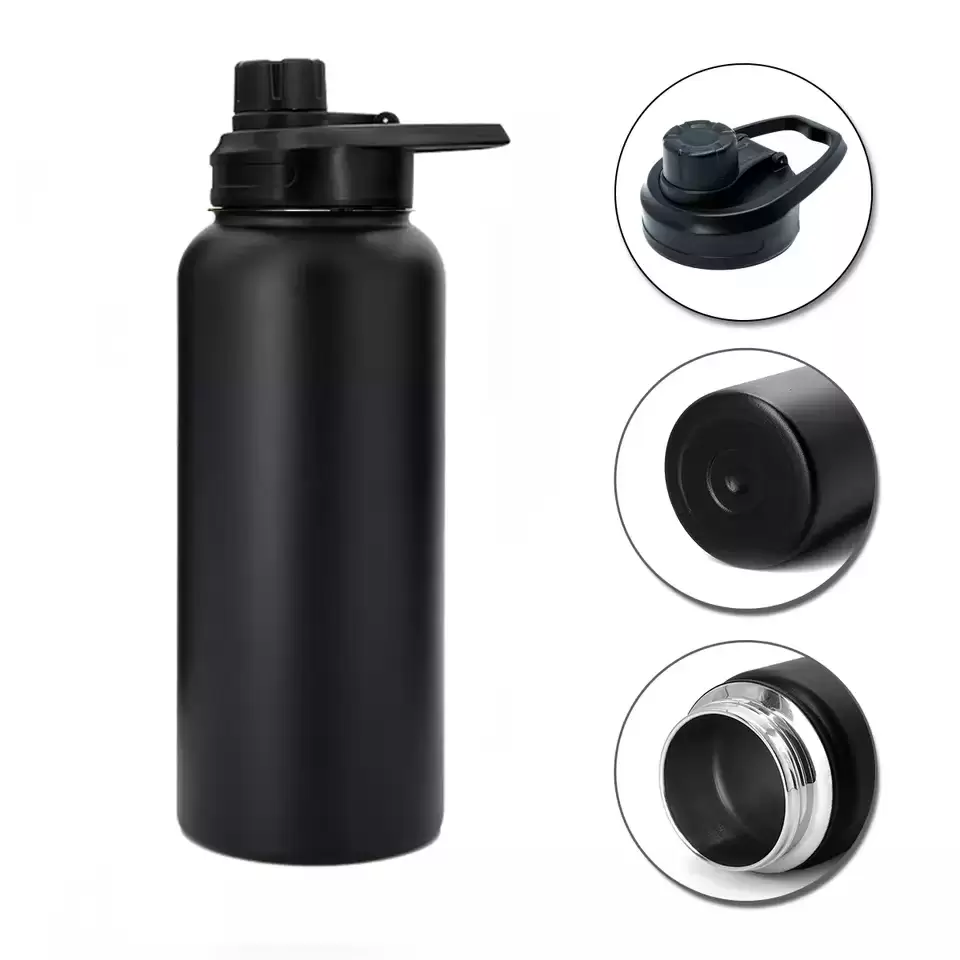 matte black stainless steel water bottle