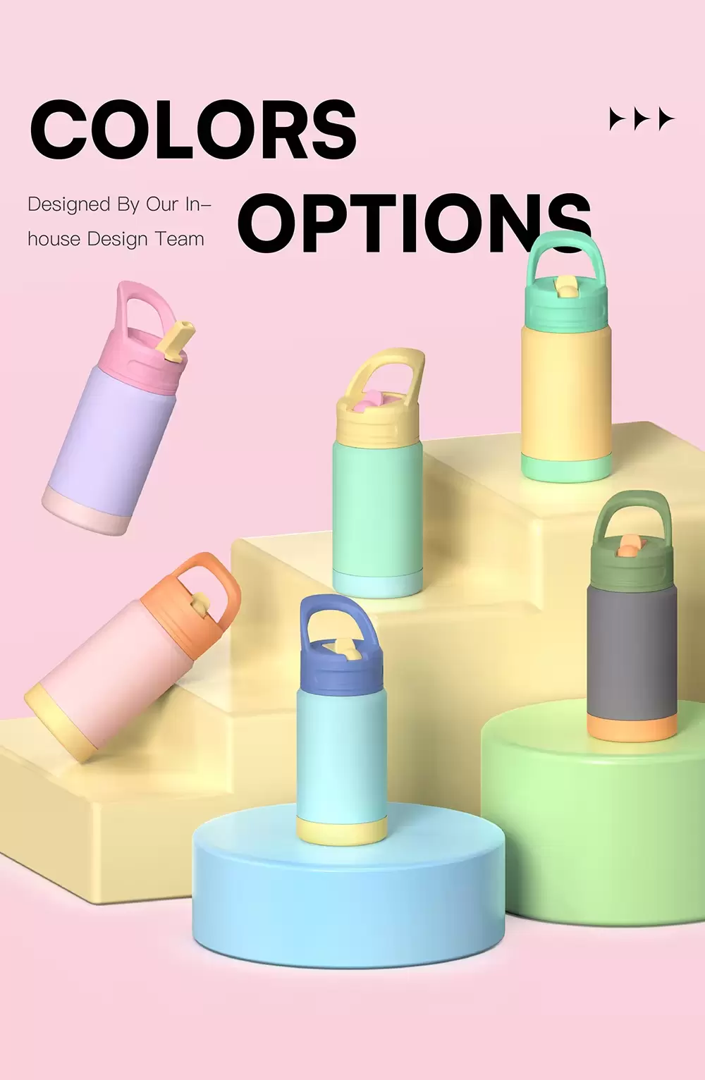 12oz kids water bottle with straw