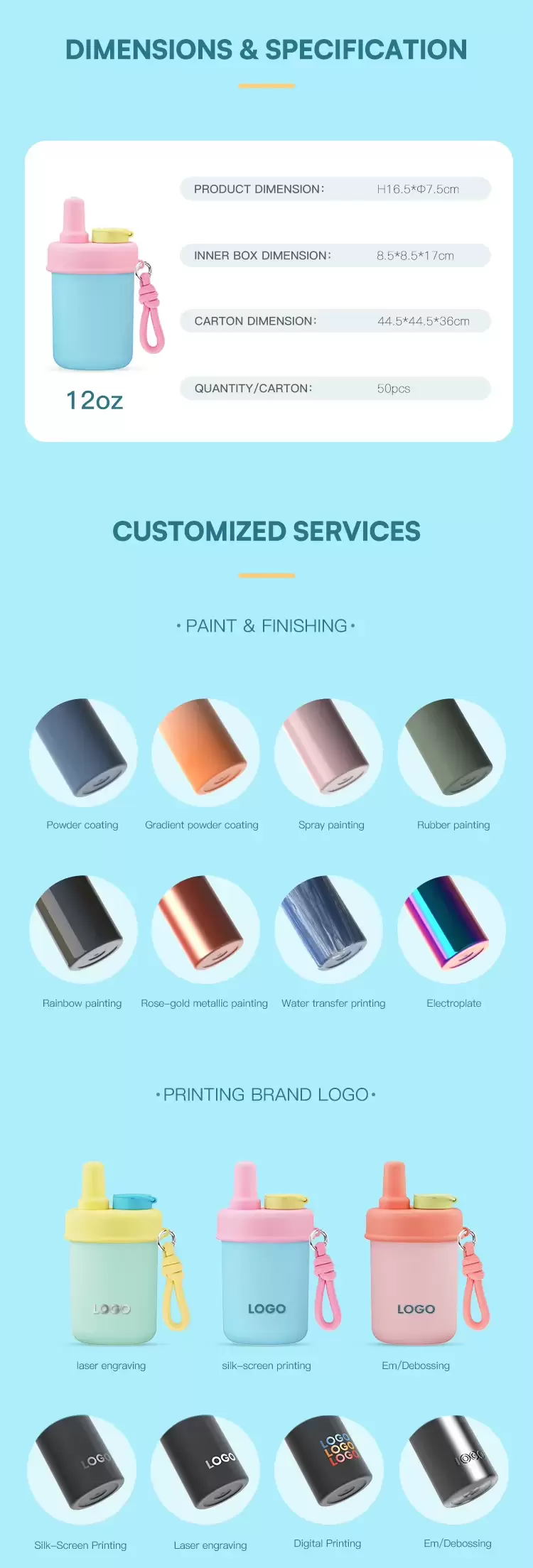 12oz kids water bottle