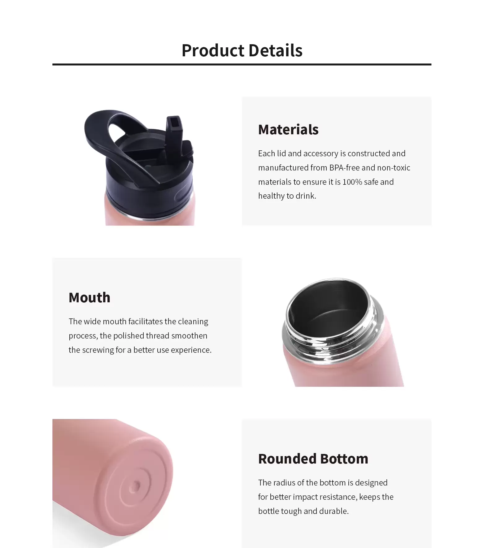 stainless steel reusable water bottle