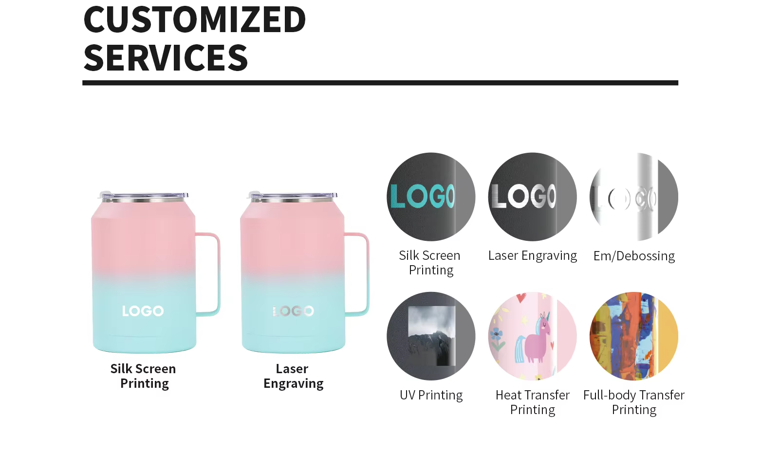 stainless steel water bottle with handle