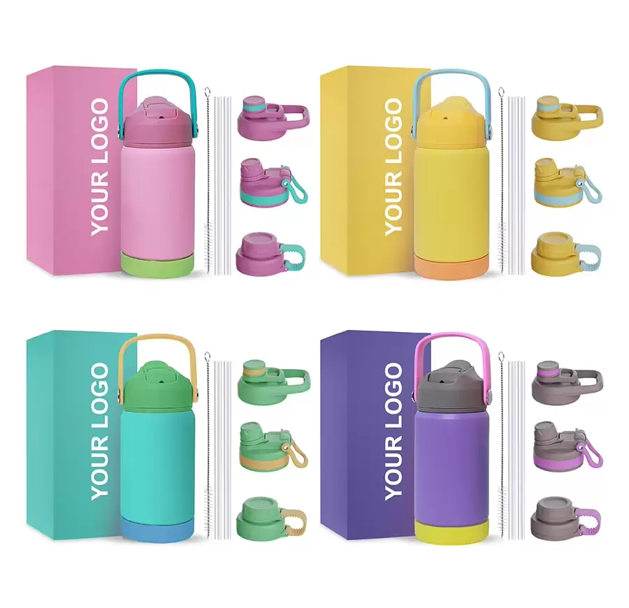 personalised childrens water bottle with straw