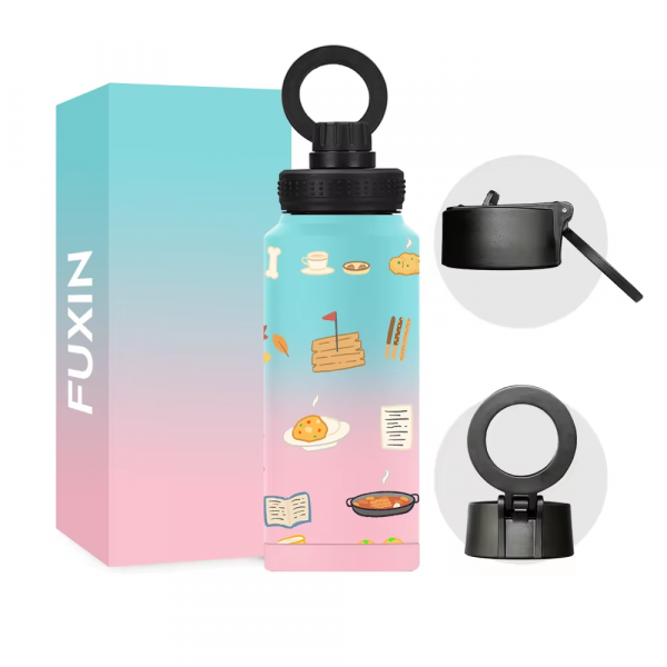 magnetic cell phone holder gym water bottle,insulated water bottle with phone holder,gym water bottle with phone stand,leak-proof gym water bottle,reusable water bottle with phone mount.