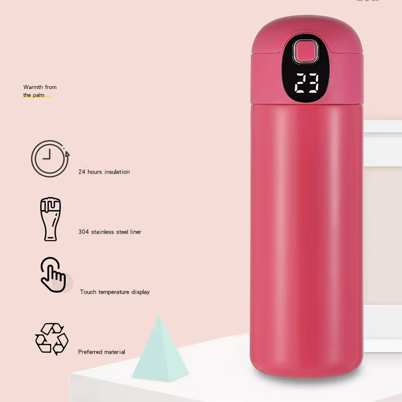 thermos water bottle with temperature display
