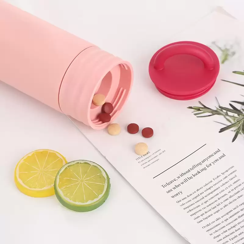 color travel sport water bottle with storage