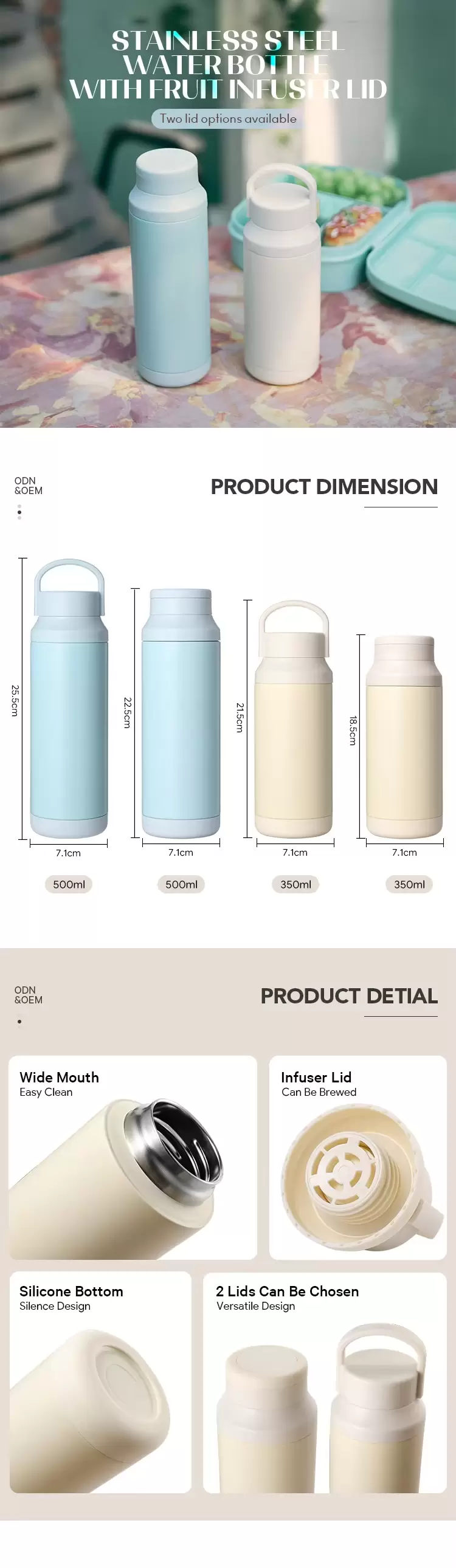 custom logo insulated water bottle