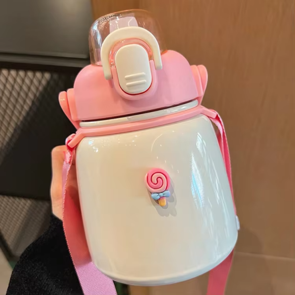 子供用ストロー付き断熱水筒