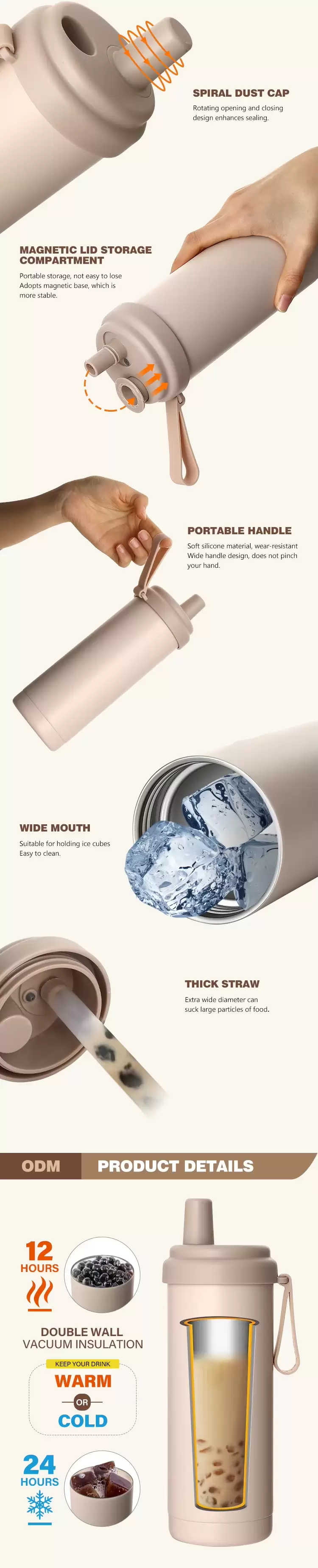 stainless steel milk tea tumbler