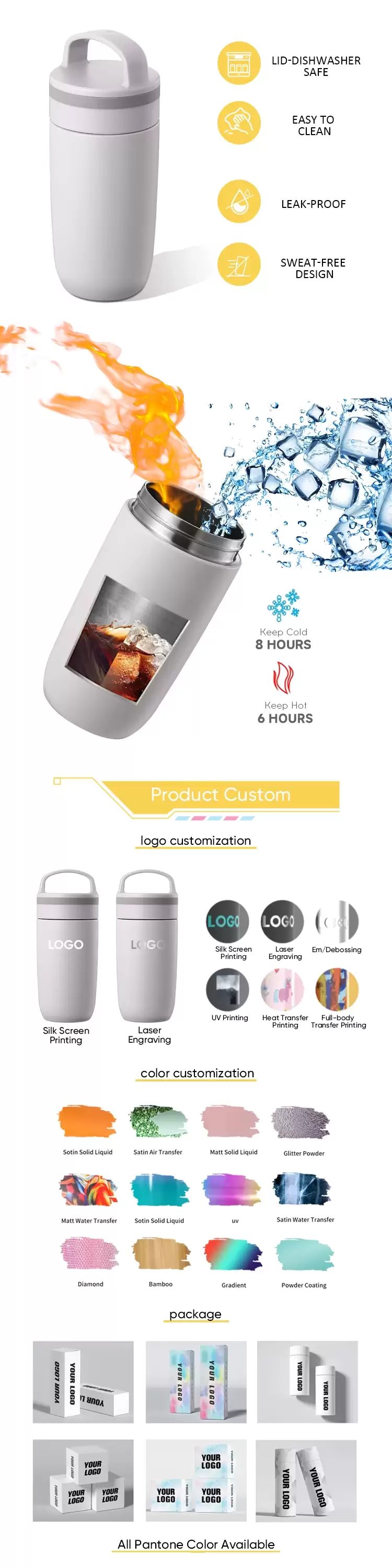 custom 12 oz stainless steel tumblers