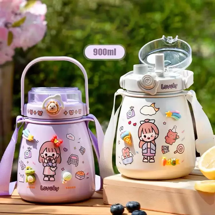 childrens insulated water bottle with straw